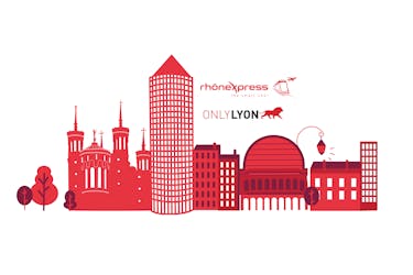 Rhonexpress y tarjeta de la ciudad de Lyon